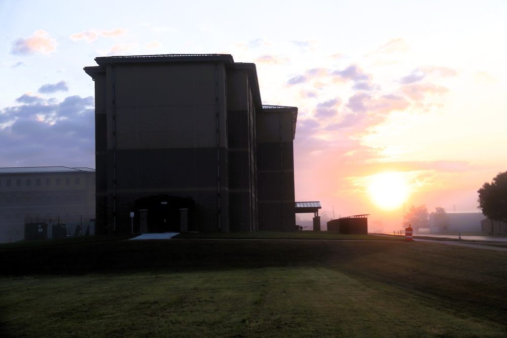 Fort McCoy's news South Barracks at sunrise