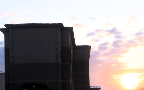 Fort McCoy's news South Barracks at sunrise