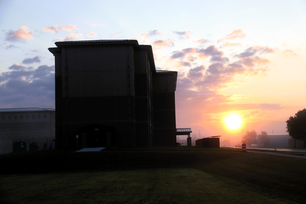 Fort McCoy's news South Barracks at sunrise