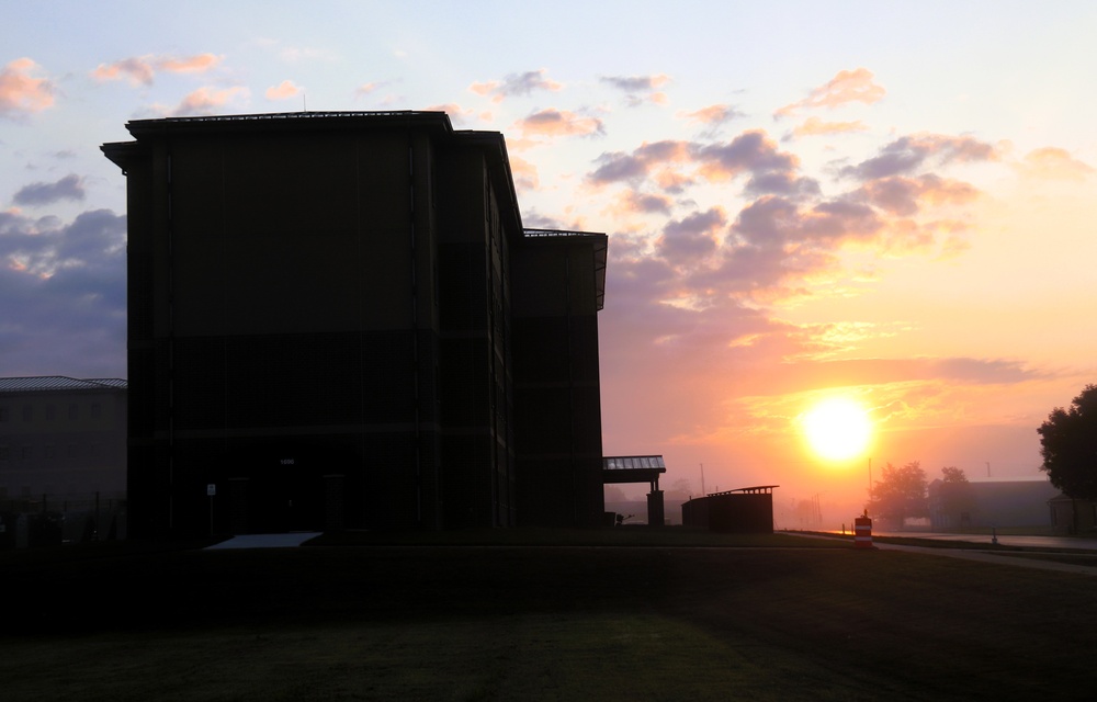 Fort McCoy's news South Barracks at sunrise