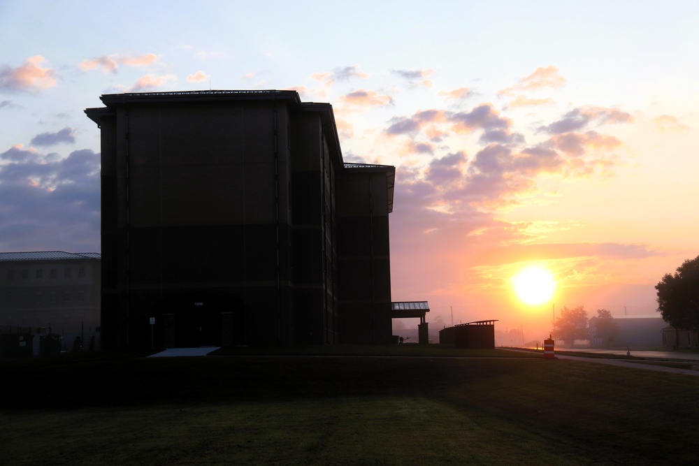 Fort McCoy's news South Barracks at sunrise