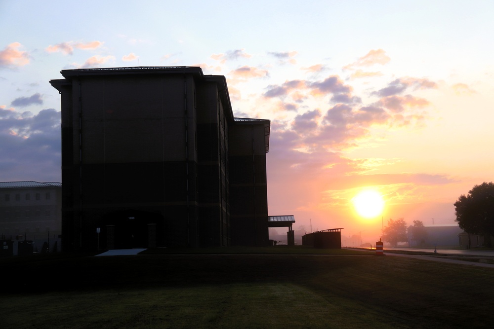 Fort McCoy's news South Barracks at sunrise