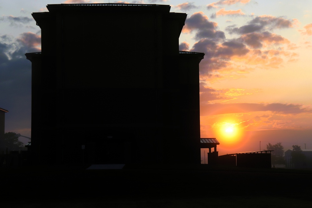 Fort McCoy's news South Barracks at sunrise