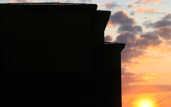 Fort McCoy's news South Barracks at sunrise