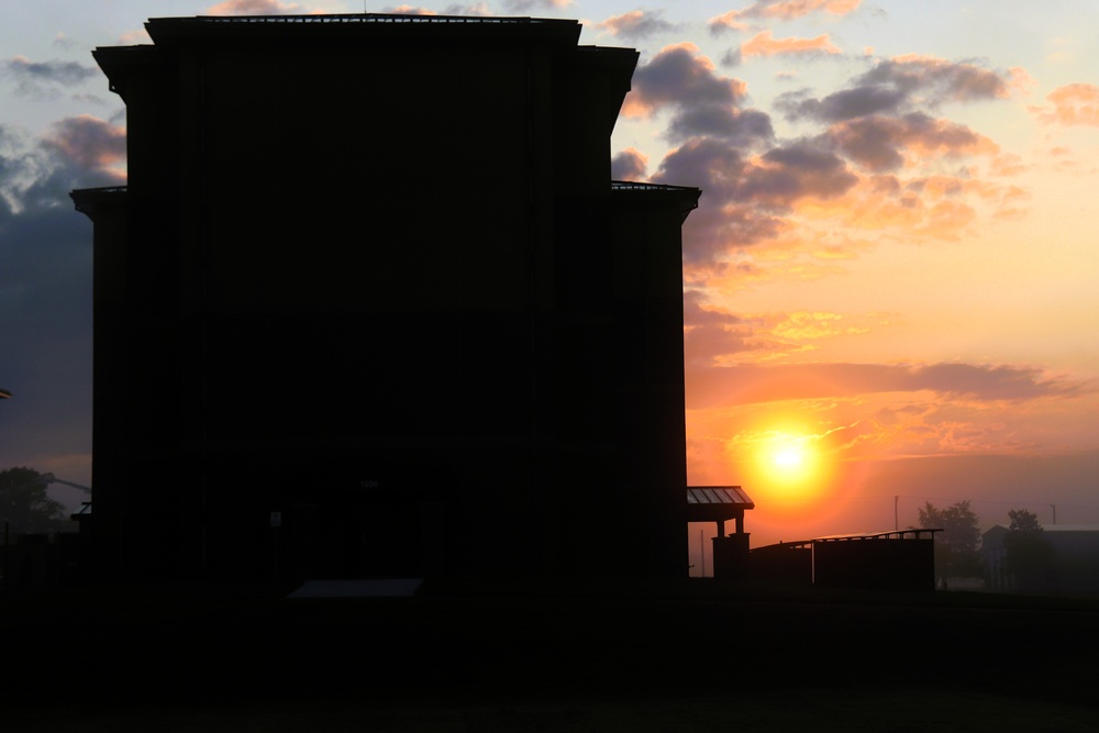 Fort McCoy's news South Barracks at sunrise