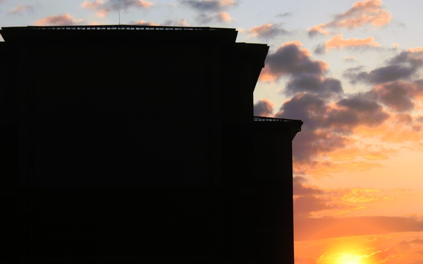 Fort McCoy's news South Barracks at sunrise