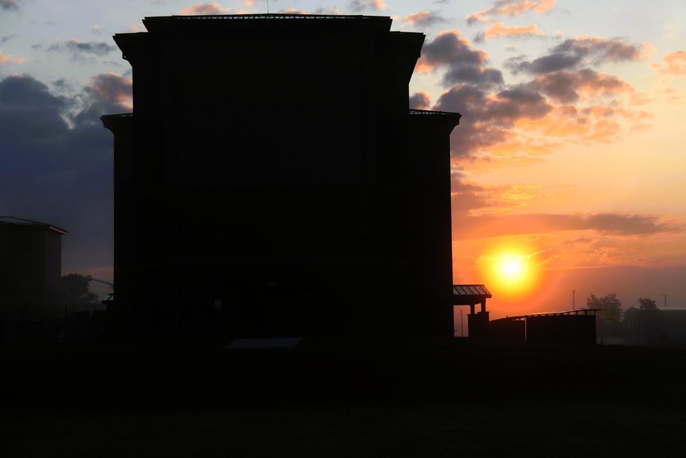 Fort McCoy's news South Barracks at sunrise