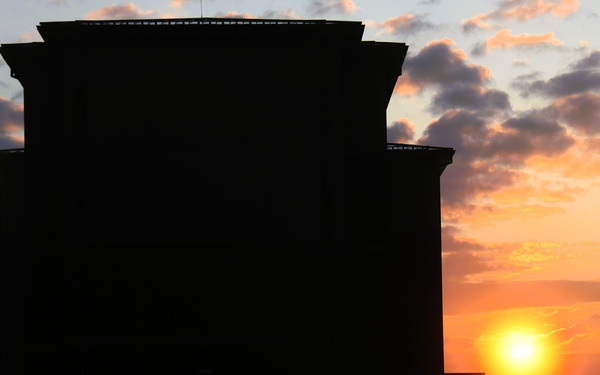 Fort McCoy's news South Barracks at sunrise