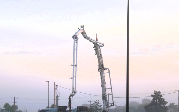 September 2025 construction operations for fiscal year 2024-funded $55.75 million Collective Training Officers Quarters Project at Fort McCoy