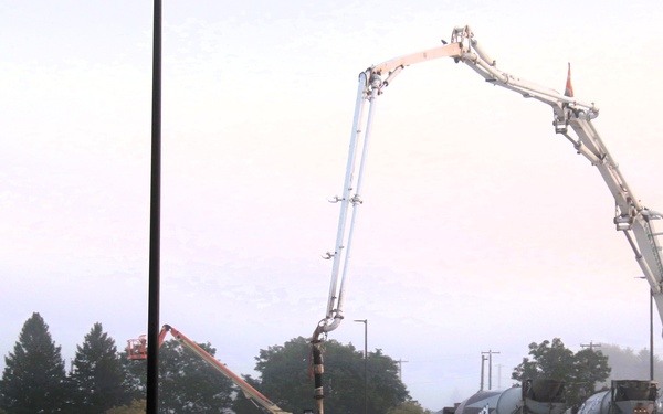 September 2025 construction operations for fiscal year 2024-funded $55.75 million Collective Training Officers Quarters Project at Fort McCoy