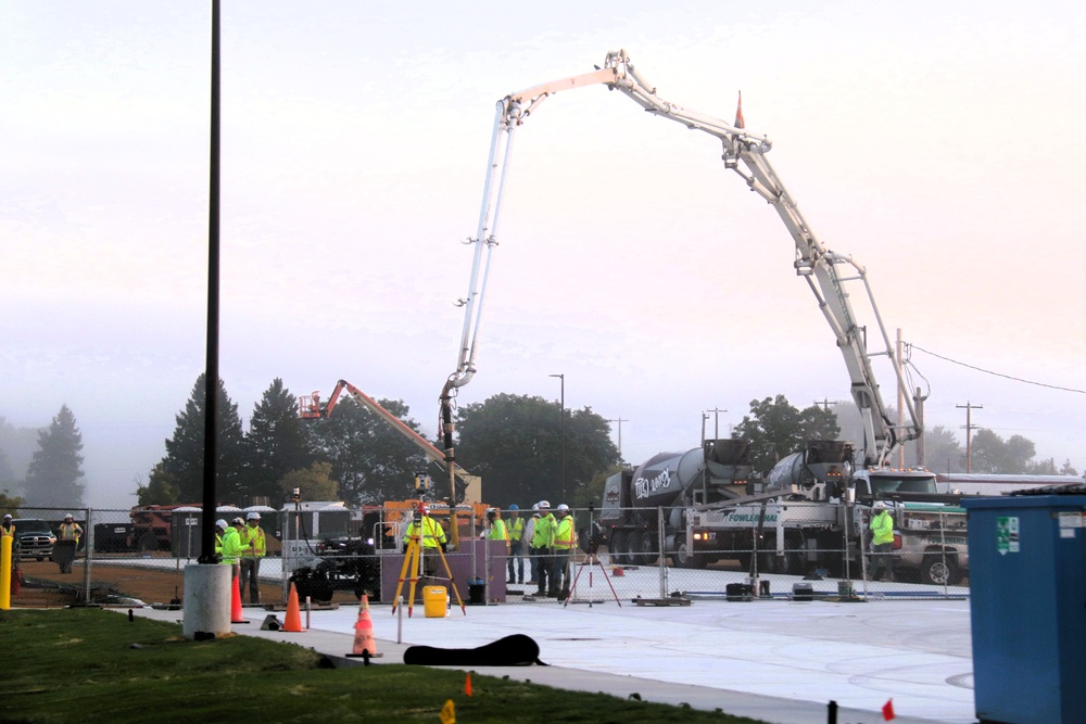 September 2025 construction operations for fiscal year 2024-funded $55.75 million Collective Training Officers Quarters Project at Fort McCoy