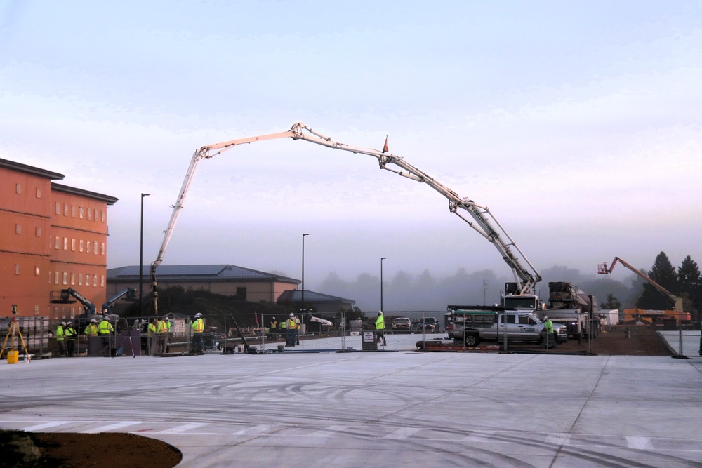 September 2025 construction operations for fiscal year 2024-funded $55.75 million Collective Training Officers Quarters Project at Fort McCoy