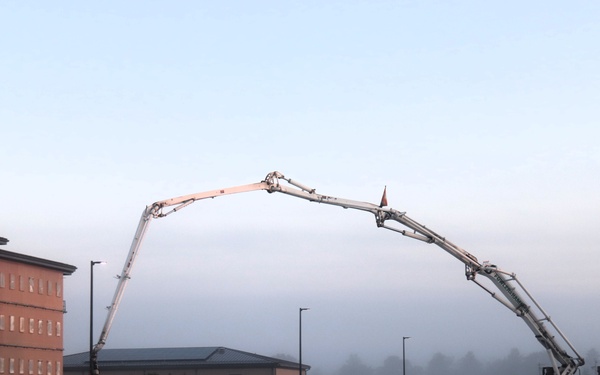 September 2025 construction operations for fiscal year 2024-funded $55.75 million Collective Training Officers Quarters Project at Fort McCoy