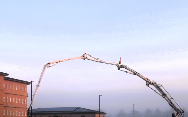 September 2025 construction operations for fiscal year 2024-funded $55.75 million Collective Training Officers Quarters Project at Fort McCoy