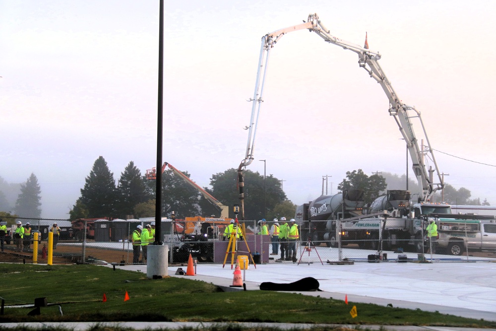 September 2025 construction operations for fiscal year 2024-funded $55.75 million Collective Training Officers Quarters Project at Fort McCoy