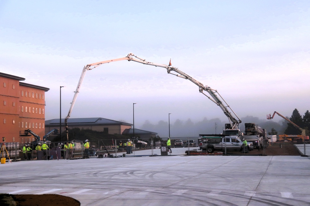 September 2025 construction operations for fiscal year 2024-funded $55.75 million Collective Training Officers Quarters Project at Fort McCoy