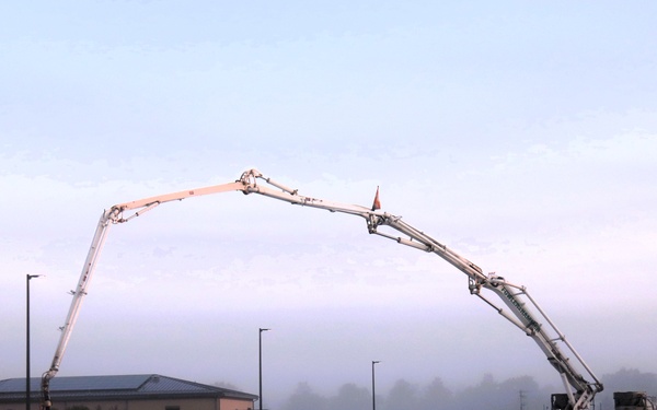 September 2025 construction operations for fiscal year 2024-funded $55.75 million Collective Training Officers Quarters Project at Fort McCoy