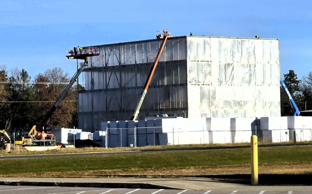 November 2025 construction operations for fiscal year 2024-funded $55.75 million Collective Training Officers Quarters Project at Fort McCoy