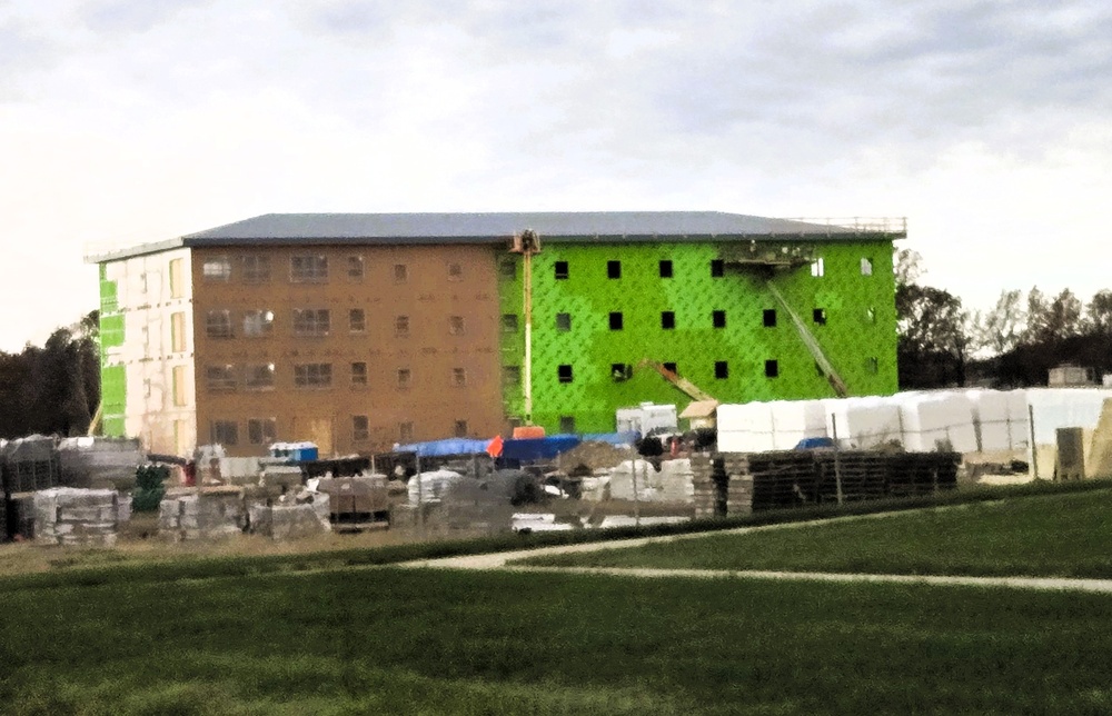 November 2025 construction operations for fiscal year 2024-funded $55.75 million Collective Training Officers Quarters Project at Fort McCoy