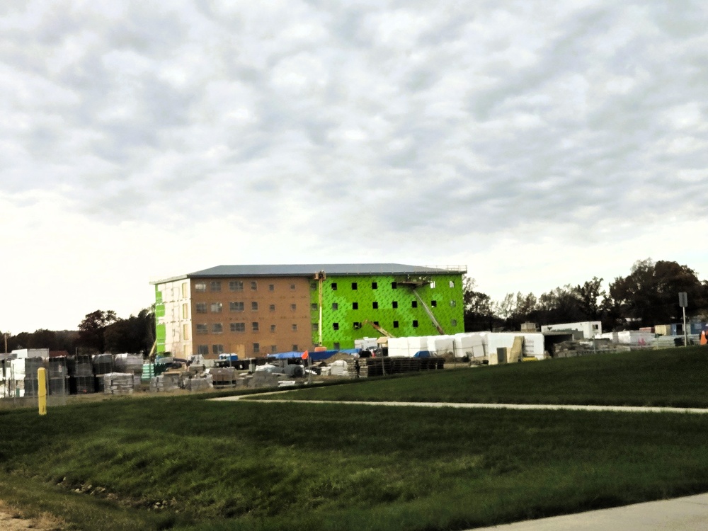 November 2025 construction operations for fiscal year 2024-funded $55.75 million Collective Training Officers Quarters Project at Fort McCoy