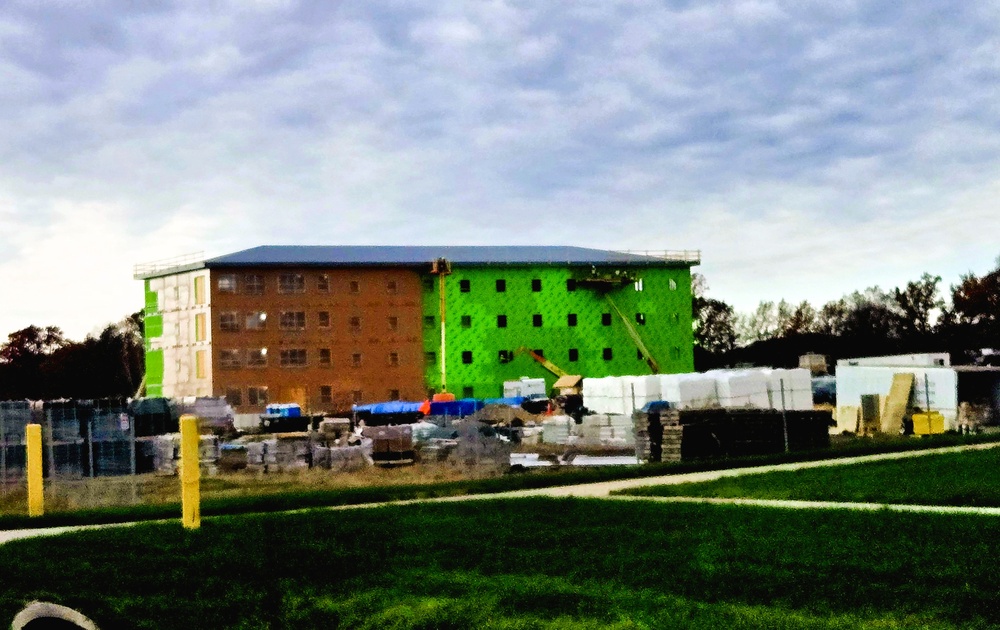 November 2025 construction operations for fiscal year 2024-funded $55.75 million Collective Training Officers Quarters Project at Fort McCoy