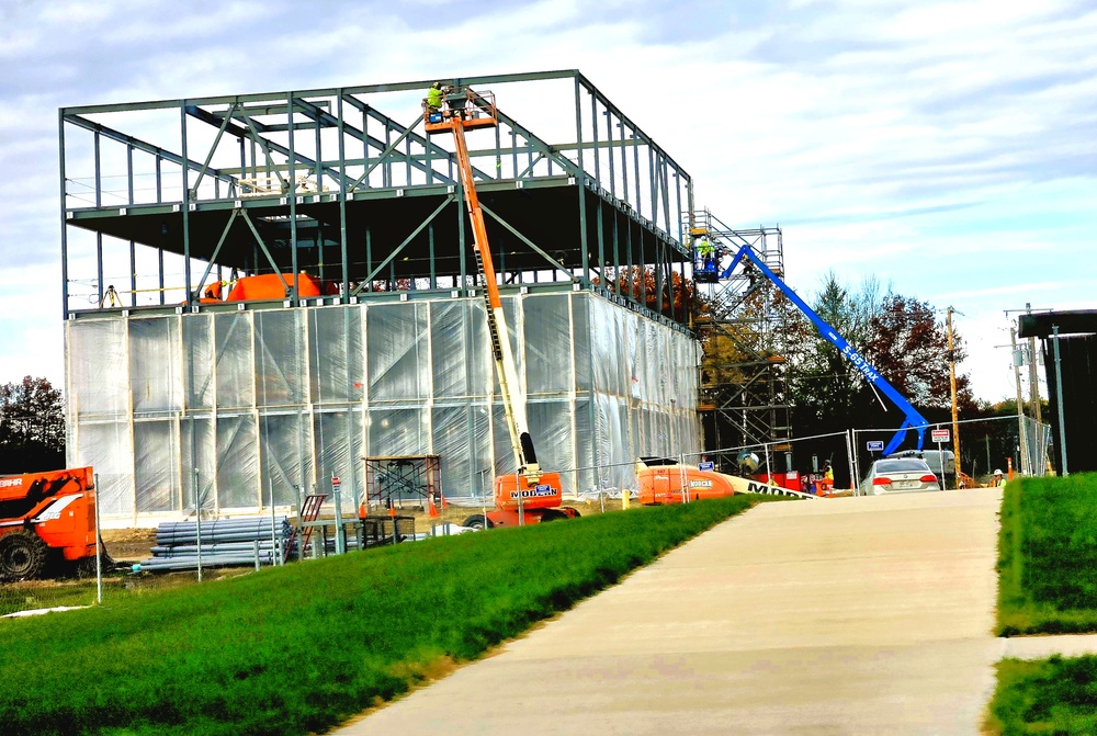 November 2025 construction operations for fiscal year 2024-funded $55.75 million Collective Training Officers Quarters Project at Fort McCoy