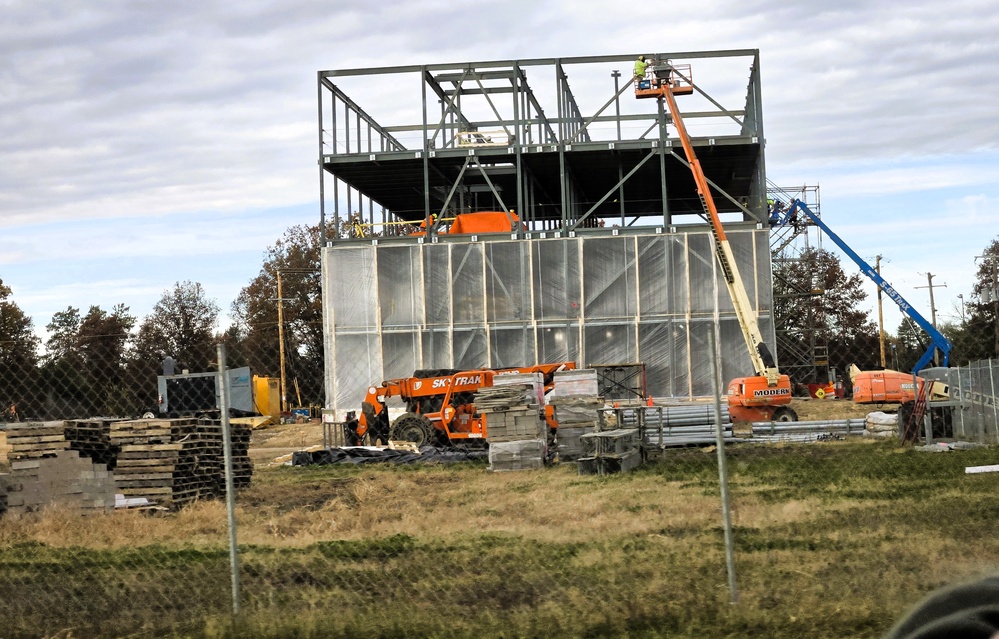 November 2025 construction operations for fiscal year 2024-funded $55.75 million Collective Training Officers Quarters Project at Fort McCoy