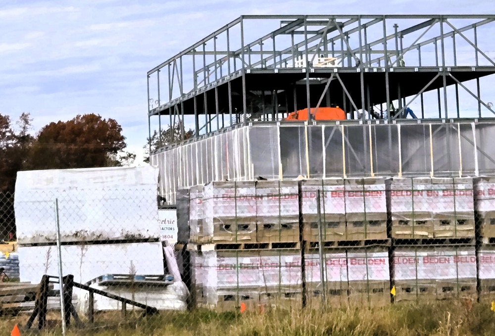 November 2025 construction operations for fiscal year 2024-funded $55.75 million Collective Training Officers Quarters Project at Fort McCoy