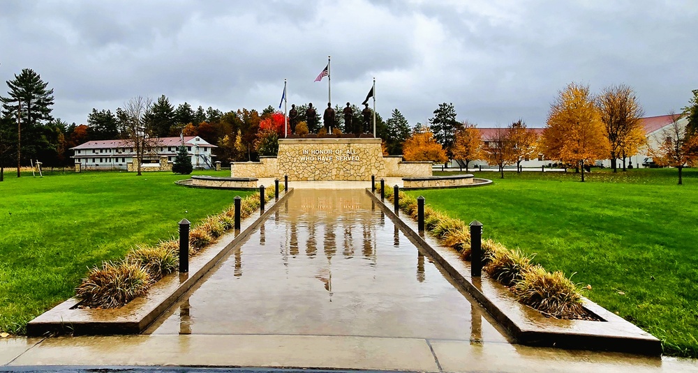 Fall Views of Veterans Memorial Plaza at Fort McCoy's Commemorative Area