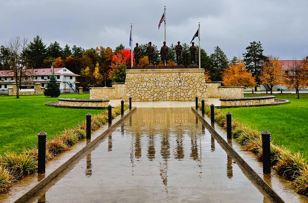 Fall Views of Veterans Memorial Plaza at Fort McCoy's Commemorative Area