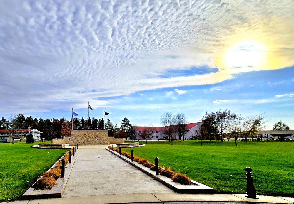 Fall Views of Veterans Memorial Plaza at Fort McCoy's Commemorative Area