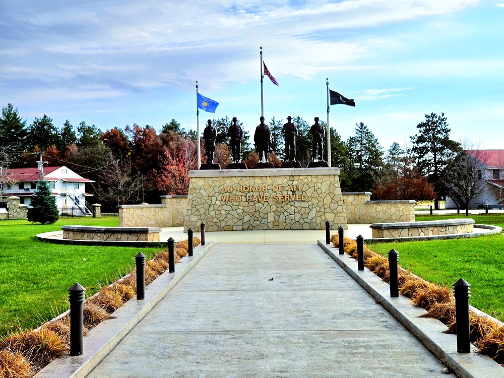 Fall Views of Veterans Memorial Plaza at Fort McCoy's Commemorative Area