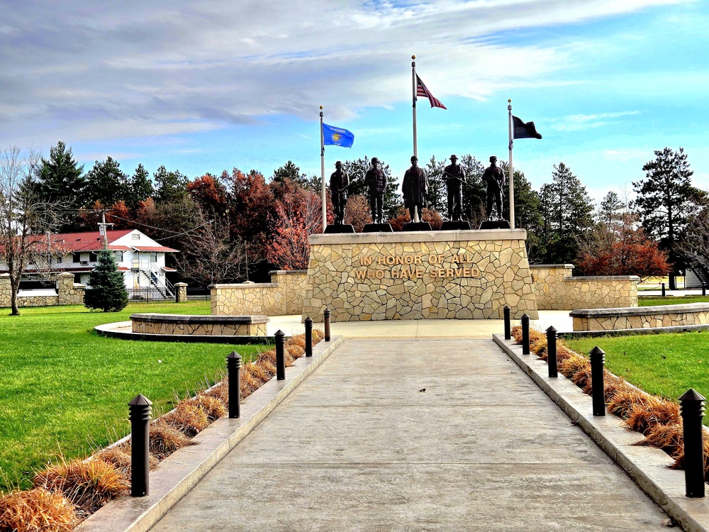 Fall Views of Veterans Memorial Plaza at Fort McCoy's Commemorative Area