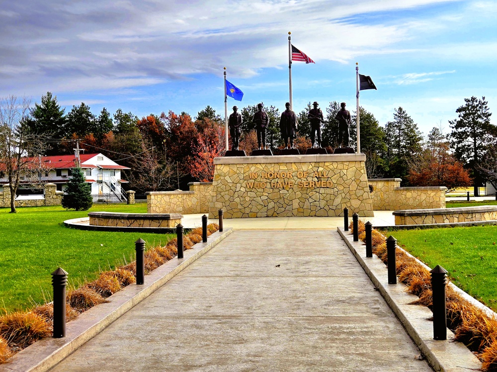 Fall Views of Veterans Memorial Plaza at Fort McCoy's Commemorative Area