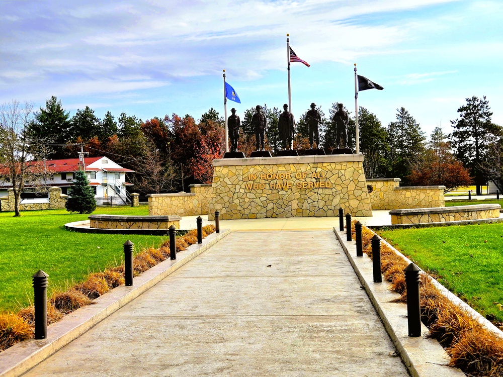 Fall Views of Veterans Memorial Plaza at Fort McCoy's Commemorative Area