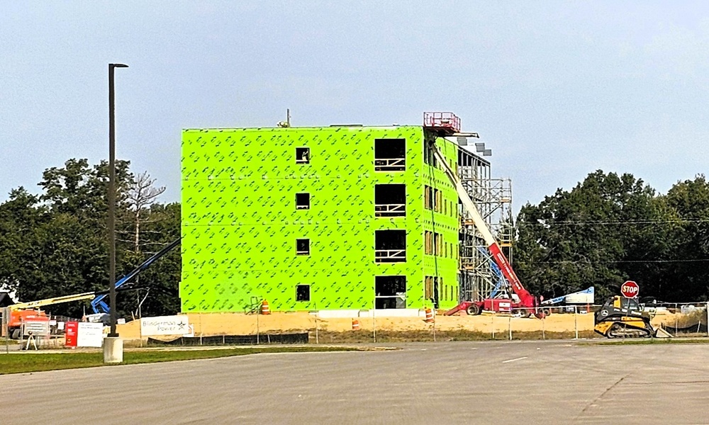 September 2025 construction operations for fiscal year 2024-funded $55.75 million Collective Training Officers Quarters Project at Fort McCoy