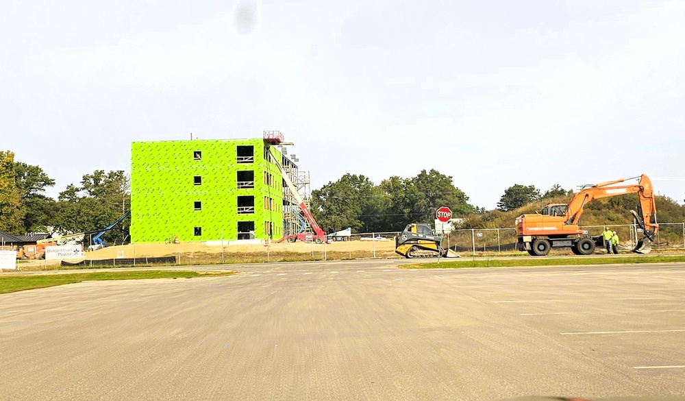 September 2025 construction operations for fiscal year 2024-funded $55.75 million Collective Training Officers Quarters Project at Fort McCoy