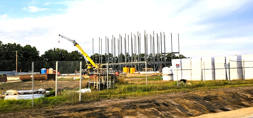 September 2025 construction operations for fiscal year 2024-funded $55.75 million Collective Training Officers Quarters Project at Fort McCoy