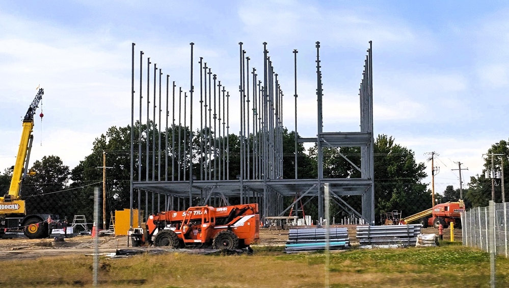 September 2025 construction operations for fiscal year 2024-funded $55.75 million Collective Training Officers Quarters Project at Fort McCoy