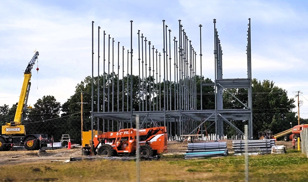 September 2025 construction operations for fiscal year 2024-funded $55.75 million Collective Training Officers Quarters Project at Fort McCoy