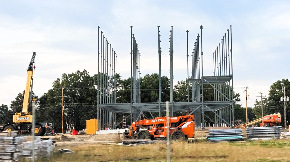 September 2025 construction operations for fiscal year 2024-funded $55.75 million Collective Training Officers Quarters Project at Fort McCoy