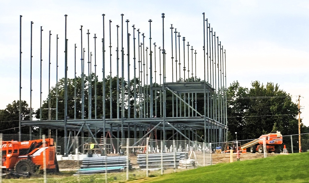 September 2025 construction operations for fiscal year 2024-funded $55.75 million Collective Training Officers Quarters Project at Fort McCoy