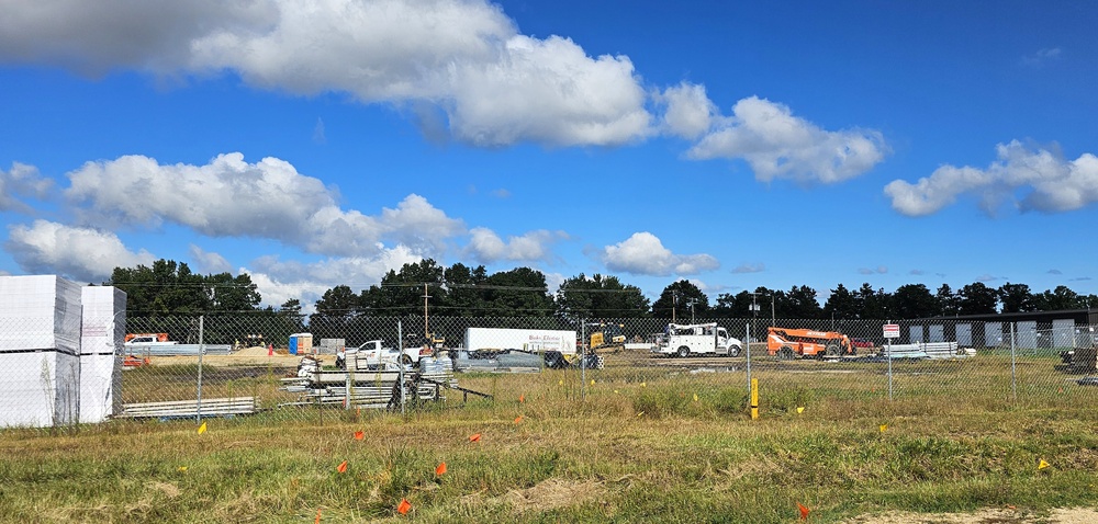 September 2025 construction operations for fiscal year 2024-funded $55.75 million Collective Training Officers Quarters Project at Fort McCoy