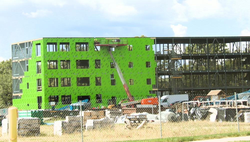 September 2025 construction operations for fiscal year 2024-funded $55.75 million Collective Training Officers Quarters Project at Fort McCoy