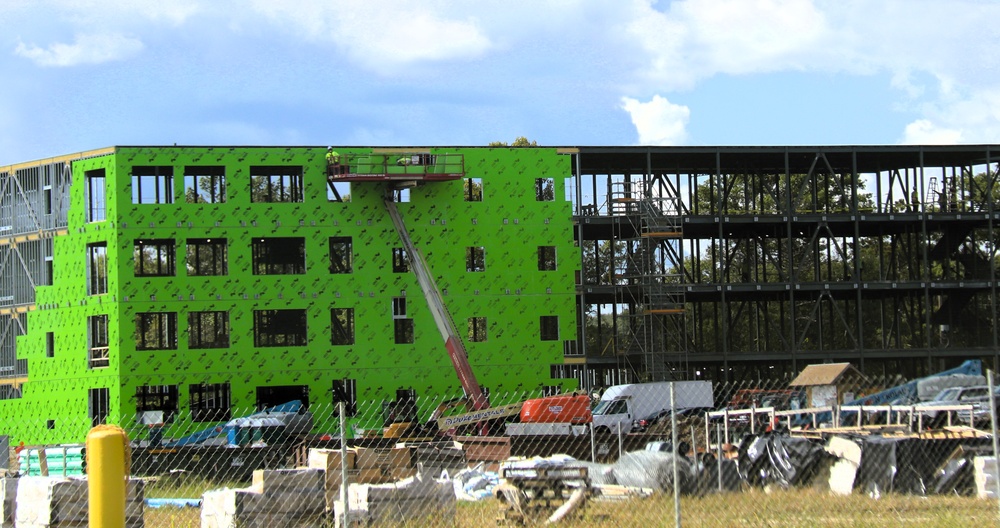 September 2025 construction operations for fiscal year 2024-funded $55.75 million Collective Training Officers Quarters Project at Fort McCoy