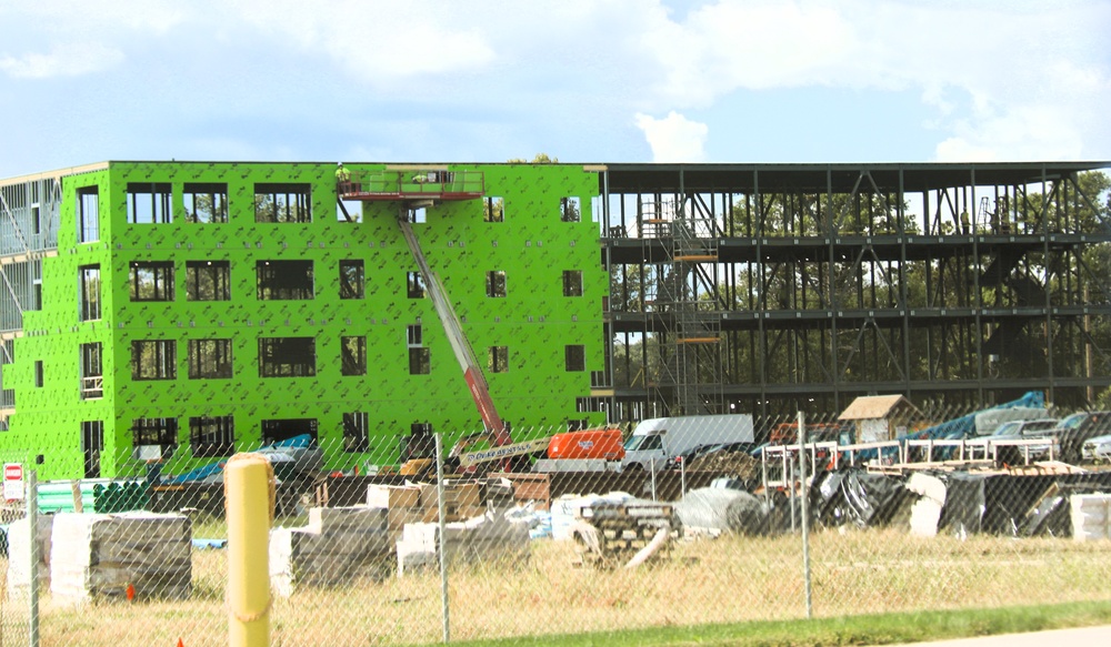 September 2025 construction operations for fiscal year 2024-funded $55.75 million Collective Training Officers Quarters Project at Fort McCoy