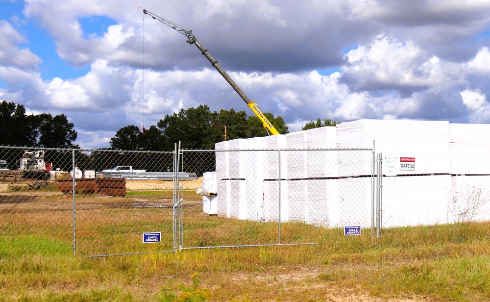 September 2025 construction operations for fiscal year 2024-funded $55.75 million Collective Training Officers Quarters Project at Fort McCoy