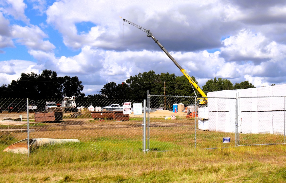 September 2025 construction operations for fiscal year 2024-funded $55.75 million Collective Training Officers Quarters Project at Fort McCoy