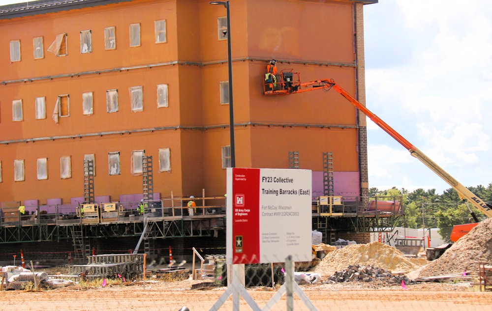 September 2025 construction operations for East Barracks Project at Fort McCoy