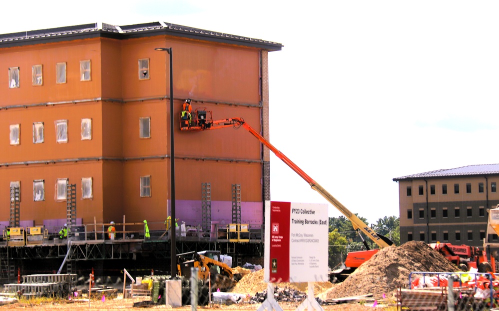 September 2025 construction operations for East Barracks Project at Fort McCoy